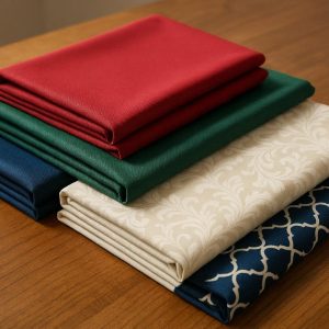 Wrinkle Free Polyester Tablecloth Set