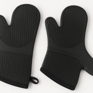 Silicone Coated Non Slip Kitchen Mitt Pair